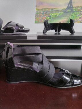 Vaneli Patent Wedge Heels. Size 9 wide